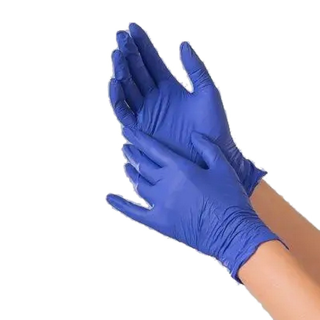 Рукавички нітрилові CEROS Fingers Cobalt Blue, 100 шт (50 пар), S - зображення 2