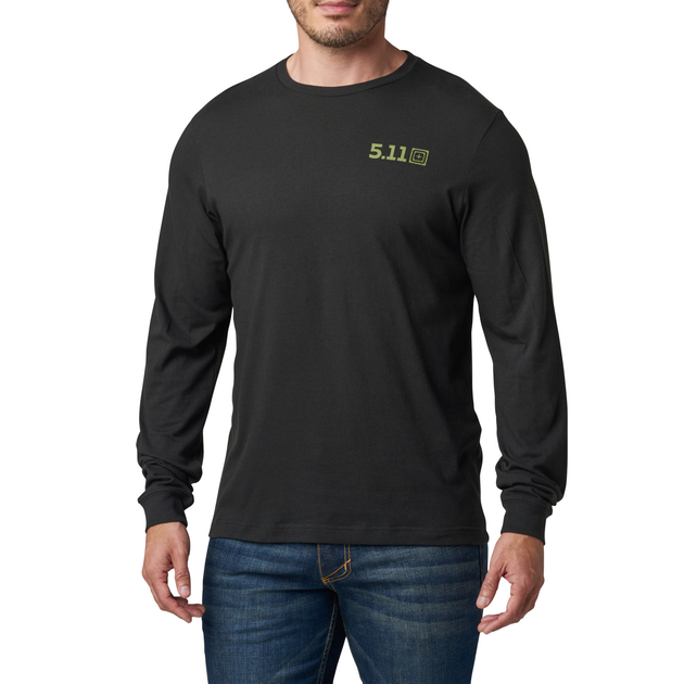 Реглан 5.11 Tactical® Skull Island Long Sleeve L Black - зображення 1