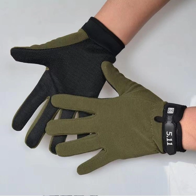 Тактичні рукавички легкі без пальців, розмір M ширина долоні 8-9см, олива - зображення 1