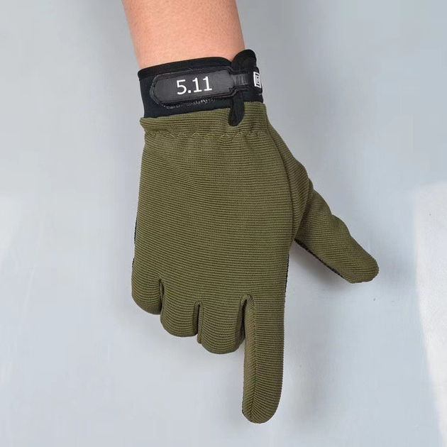 Тактические перчатки легкие без пальцев размер XL ширина ладони 10-11см, олива - изображение 2