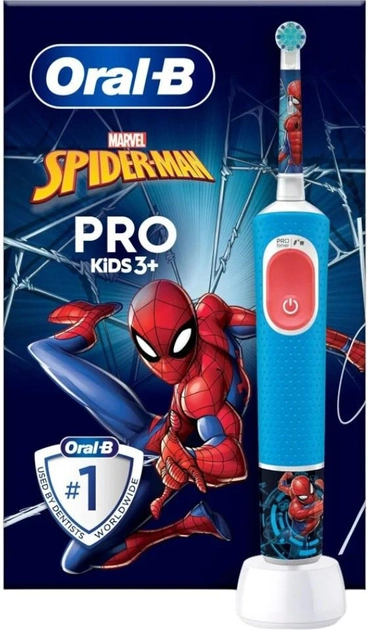 Elektryczna szczoteczka do zębów Oral-b Braun Vitality Pro Kids 3+ Spider-Man (8006540772768) - obraz 1