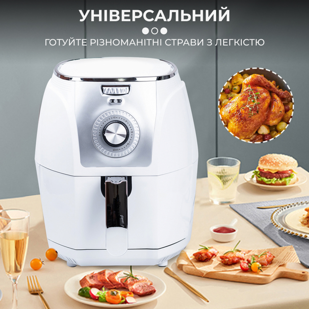 Аерогриль-фритюрниця на 5 літрів, білий(SK3010)(SOKANY ) - изображение 14