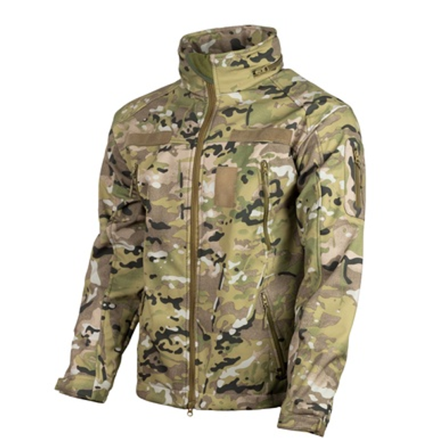 Куртка Vik-Tailor SoftShell с липучками для шевронов Multicam 46 - изображение 1