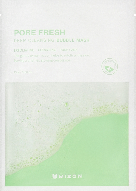 Maseczka do twarzy na tkaninie Mizon Pore Fresh Deep Cleansing Bubble 25 g (8809663754198) - obraz 1