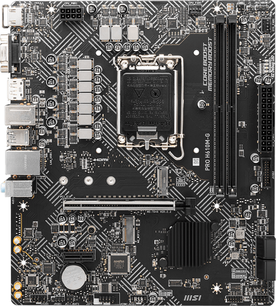 Материнская плата MSI PRO H610M-G (s1700, Intel H610, PCI-Ex16) – фото ...