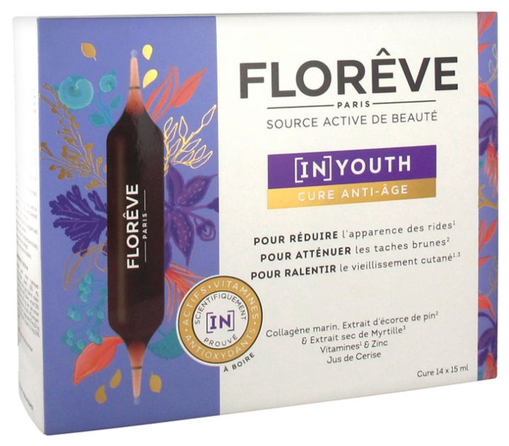 Suplement diety Floreve Paris In Youth Anti-Age Treatment 14 x 15 ml (3700474200865) - obraz 1