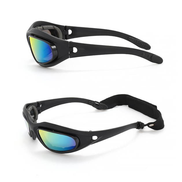 Солнцезащитные очки со сменными линзами C5 (чёрные) - изображение 2