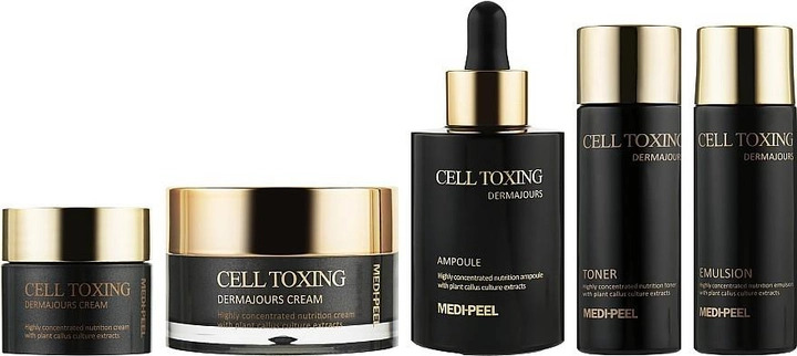 Набір Medi-Peel Cell Toxing Dermajours Essential Set сироватка 100 мл + тонер 30 мл + емульсія 30 мл + крем 50 г + 10 г (8809409346786) - зображення 2