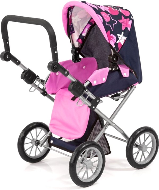 Wózek głęboki dla lalki Bayer City Star 72.5 cm Blue/Pink (4003336136692) - obraz 3