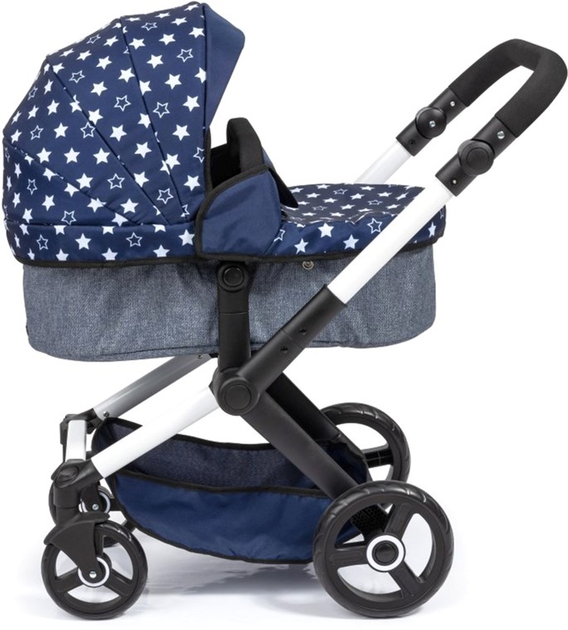 Wózek głęboki dla lalki Bayer XEO 70 cm Blue/White (4003336170153) - obraz 3