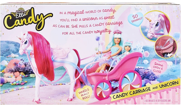 Zestaw do gry MGA Entertainment Dream Ella Candy Carriage Karoca i jednorożec 51 cm Pink (35051583318) - obraz 1