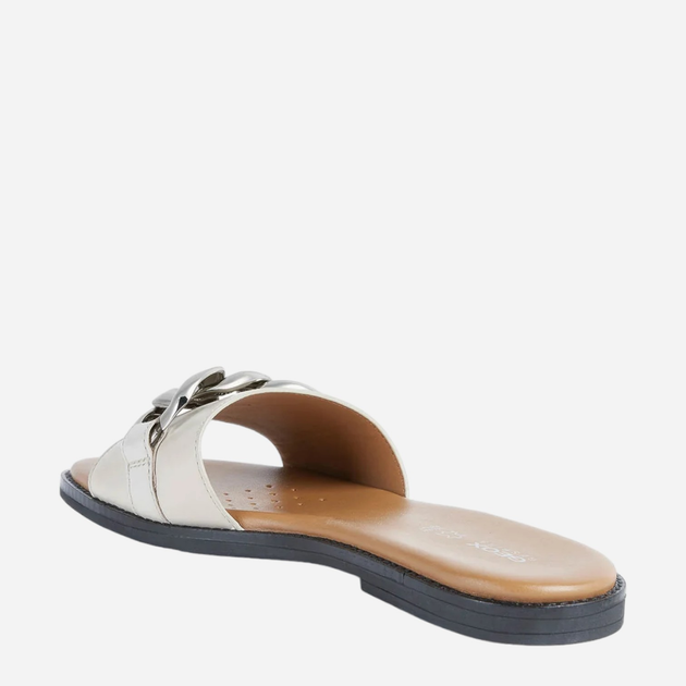 Klapki damskie skórzane Geox D25SDK00043 38.5 (5.5UK) 25 cm Kremowe (8050036528186) - obraz 3