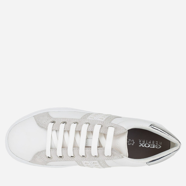 Sneakersy damskie Geox D02FED085BN 40 (7UK) 26 cm Białe (8054730387407) - obraz 4
