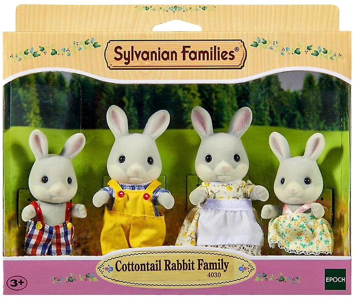 Набір фігурок Epoch Sylvanian Families Сім'я сірих кроликів 4 шт (5054131040300) - зображення 1