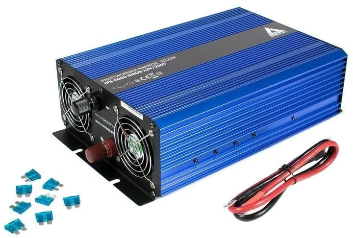 Przetwornica samochodowa AZO Digital IPS-4000S SINUS 4000W czysta sinusoida 12-230V DC-AC (5903332566105) - obraz 5