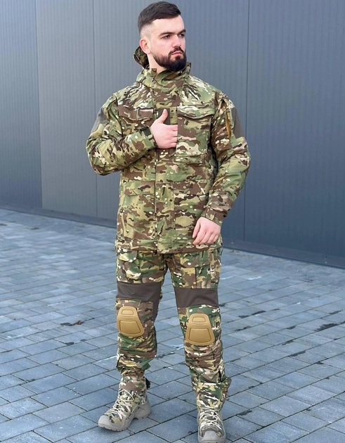 Тактична форма Multicam військовий костюм мультикам, Multicam комплект із наколінниками форма для ЗСУ XXXL - зображення 1