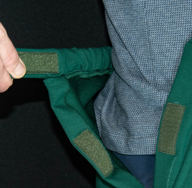 Адаптивні штани Кіраса при травмуванні ніг трикотаж темно зелені 4220 - зображення 2