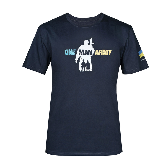 Футболка Punisher "One Man Army" с цветным принтом XL синий 2000000125268 - изображение 1