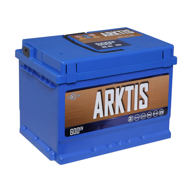 Аккумулятор авто Мегатекс «ARKTIS» 6СТ-62-АЗ (прав) euro ТХП 600 - изображение 1