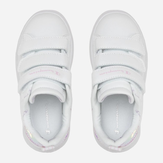 Sneakersy dziecięce dla dziewczynki na rzepy Champion S32514-WW009 30 Białe (8054112707595) - obraz 3