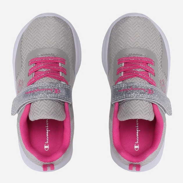 Sneakersy dziecięce dla dziewczynki lekkie Champion S32532-ES012 31.5 Szary/Fuksja (8058132051515) - obraz 3