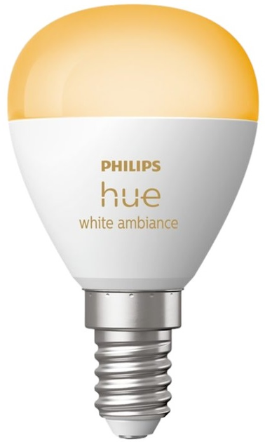 Розумна лампочка Philips Hue E14 CCT куля 5.1 Вт (8719514491106) - зображення 2
