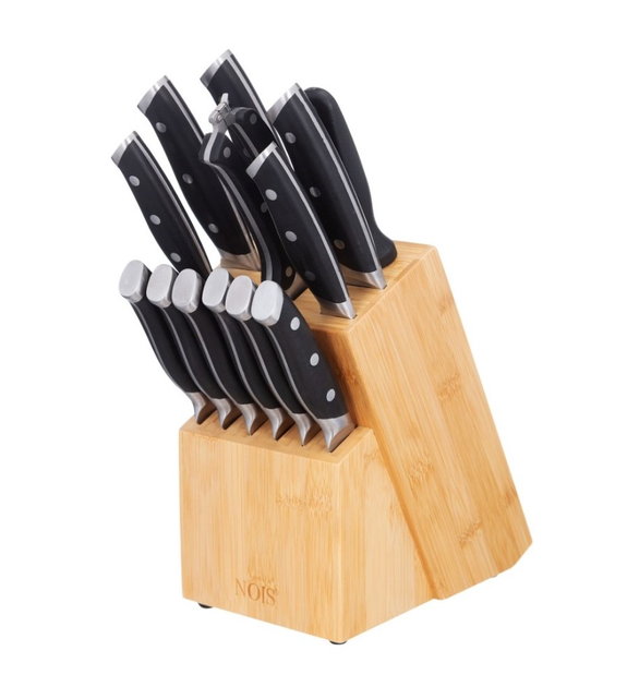 Набір ножів з 14 предметів дерево сталь forged Nois - зображення 1