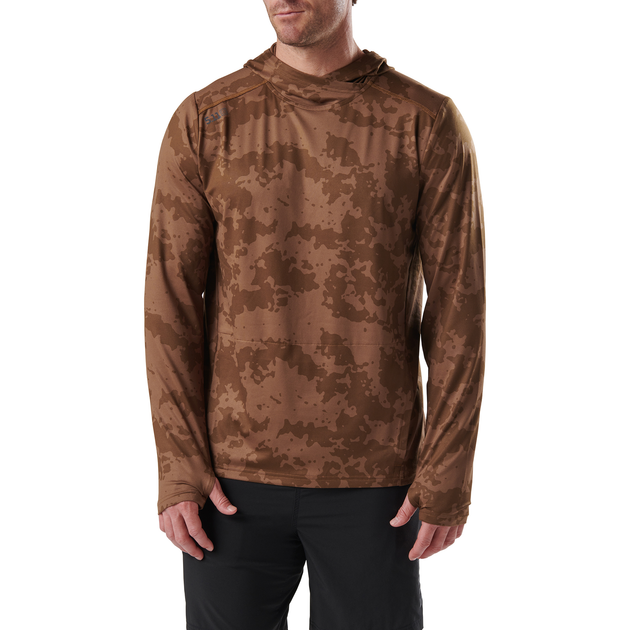 Реглан 5.11 Tactical PT-R Forged Hoodie Battle Brown Camo S (82135-321) - зображення 1