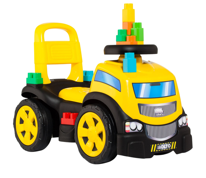 Jeździk Molto Ride-on-toy Ciężarówka z 10 klockami (8410963172201) - obraz 1