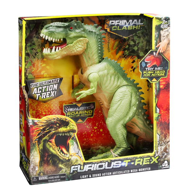 Ігрова фігурка Primal Clash Dinozaur Furious T-Rex Зелений (48242370918) - зображення 1