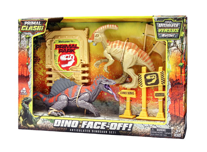 Ігрові фігурки Primal Clash Битва динозаврів Dino Face-Off (48242371151) - зображення 1