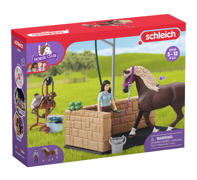 Набір іграшок Schleich Horse Club Washing area with Horse Club Emily & Luna (4055744023095) - зображення 1