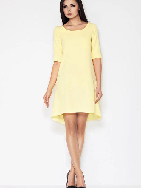 Sukienka krótka letnia damska Awama A56 S Żółta (5902360501560) - obraz 1