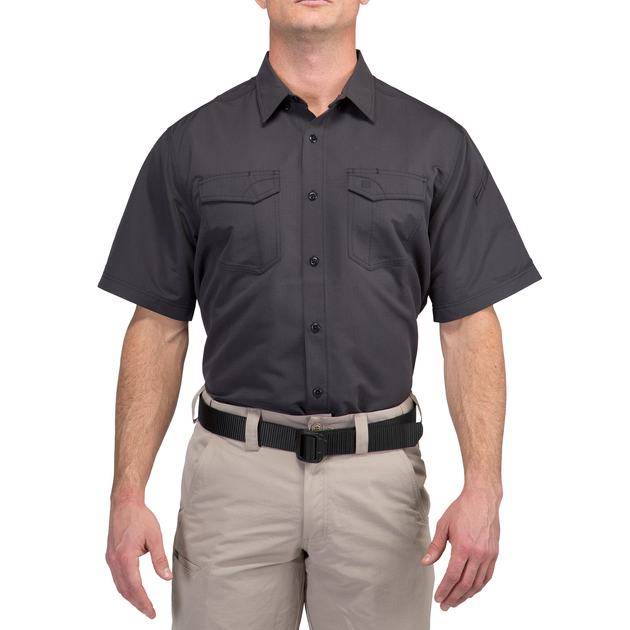 Рубашка тактическая 5.11 Tactical Fast-Tac Short Sleeve Shirt XL Charcoal - изображение 1