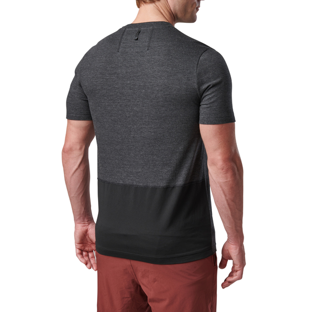 Футболка тактична потовідвідна 5.11 Tactical PT-R Charge Short Sleeve Top 2.0 L Black Heather - зображення 2