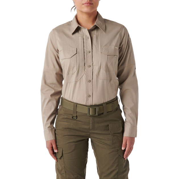 Рубашка тактическая женская 5.11 Tactical Women’s ABR Pro Long Sleeve Shirt XL Khaki - изображение 1