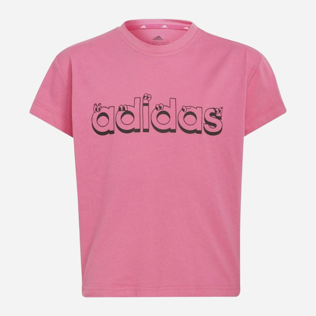 Koszulka dziecięca Adidas G G T2 GN1433 170 cm Różowa (4064044982476) - obraz 1