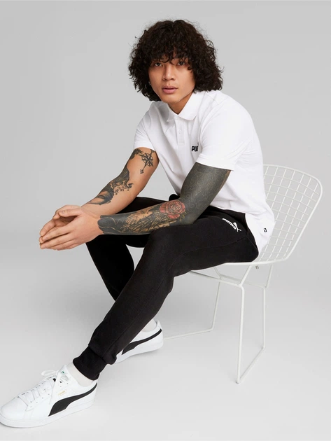 Поло чоловіче Puma Ess Pique 586674-02 L Біле (4063697399457) - зображення 3