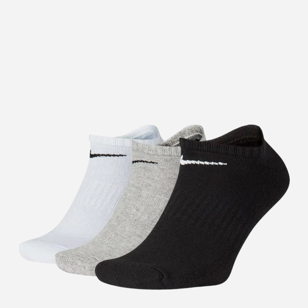 Набір жіночих шкарпеток 3 пари Nike U Everyday Cush Ns 3PR SX7673-901 38-42 Чорний/Білий/Сірий (888408294555) - зображення 1