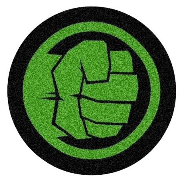 Шеврон патч " Халк Мстители зелёный кулак " на липучке велкро - изображение 1