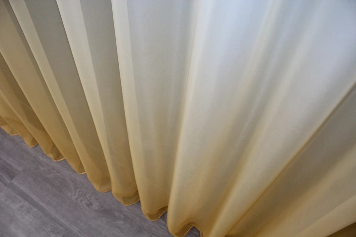 Тюль VR-Textil 753т Омбре шифон Золотистий із білим 250х250 см (42-0989) - зображення 6