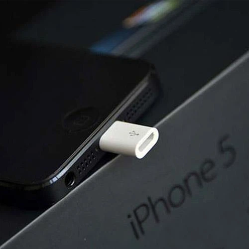 Перехідник адаптер micro USB - Lightning White - зображення 2