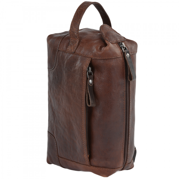 Рыжий кожаный несессер для мужчин Ashwood 4557 TAN - Фото 4 Рыжий кожаный несессер для мужчин Ashwood 4557 TAN - изображение 4