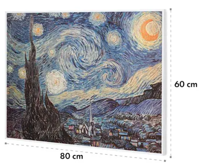 Інфрачервоний обігрівач Klarstein Wonderwall Air Art Smart, 80х60см, 500Вт, Настінний, Зоряна ніч - зображення 8