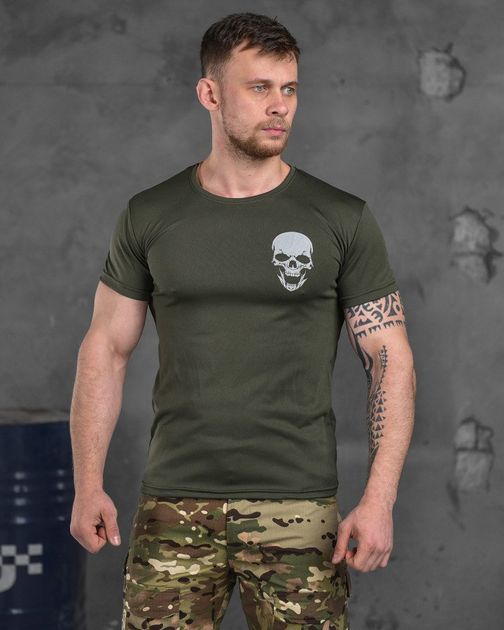 Тактична футболка потоотводяща odin oilva skull M - зображення 1