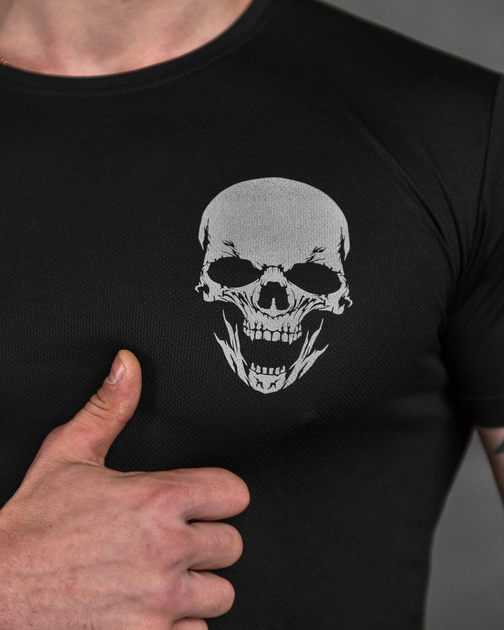 Тактическая потоотводящая футболка odin black skull XXL - изображение 2