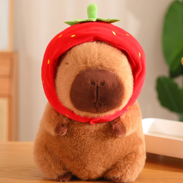 Мягкая игрушка Капибара Strawberry 23 см, Velice - изображение 3