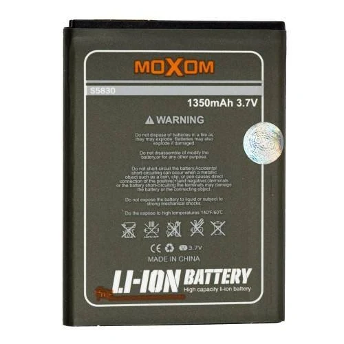 Акумулятор MOXOM Samsung S5660, S5830, S6312, S6102, S7500 (1350mAh) - Фото 2 Акумулятор MOXOM Samsung S5660, S5830, S6312, S6102, S7500 (1350mAh) - зображення 2