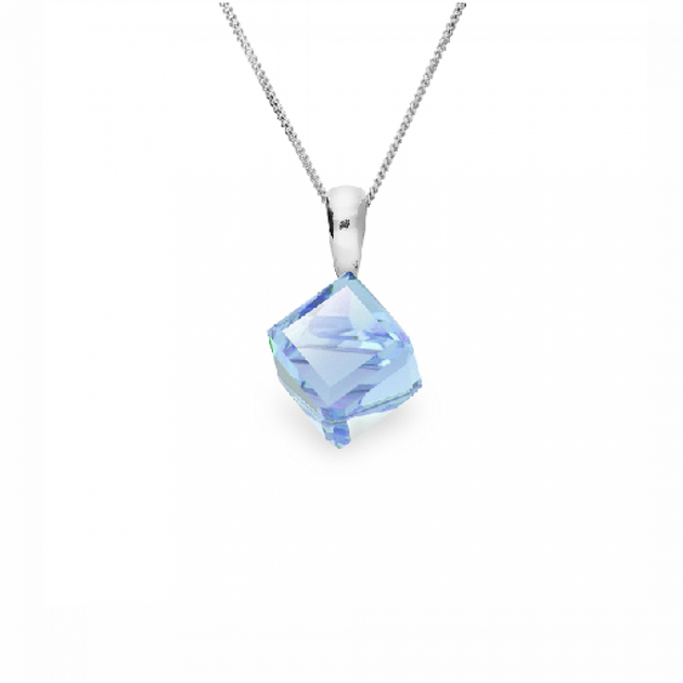 Срібний комплект Spark зі Swarovski Cube Small WKJ48416AQ - зображення 2