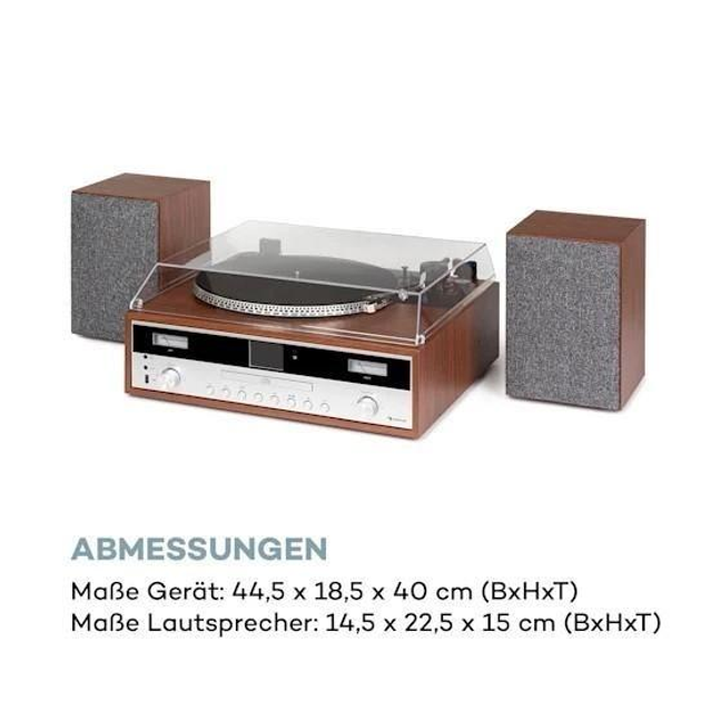 ミュージック N.N Стереосистема проигрыватель винила Auna Birmingham HiFi